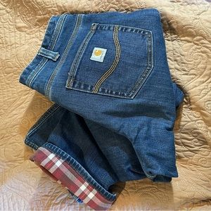 Carhart flannel lined jeans